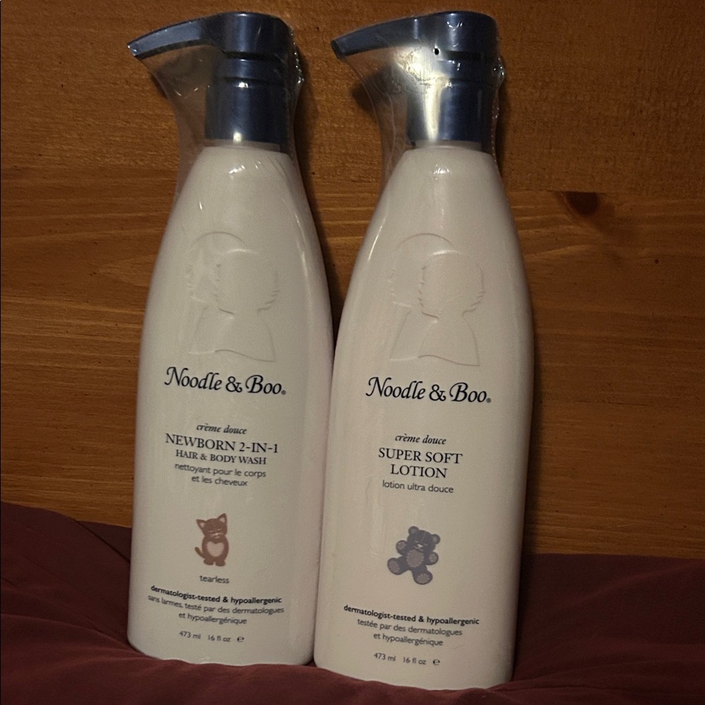 Noodle & Boo Gentle Care Set - White and Blue